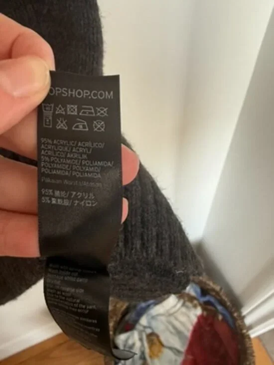 $90 Topshop Grey Turtleneck Sweater Dress Size US 6 - Picture 5 of 7